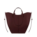 Polène Cyme Tote in Black Cherry Cyme Tote in Black Cherry - Totes & Top-Handle Bags - Parisian Luxury Leather Bag at Luxury Shoes 