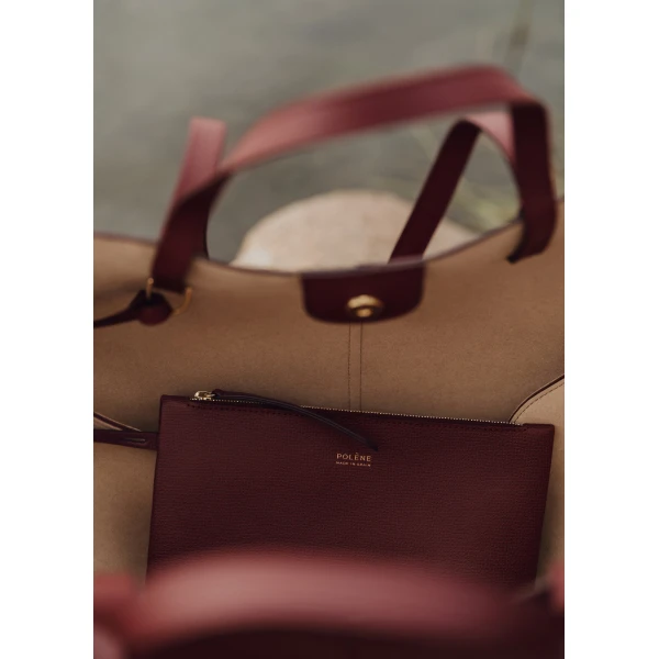 Polène Cyme in Black Cherry Cyme in Black Cherry - Totes & Top-Handle Bags - Parisian Luxury Leather Bag at Luxury Shoes 