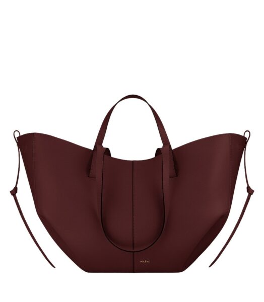 Polène Cyme in Black Cherry Cyme in Black Cherry - Totes & Top-Handle Bags - Parisian Luxury Leather Bag at Luxury Shoes 