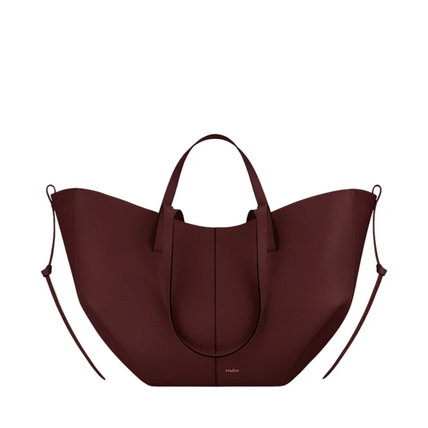 Polène Cyme in Black Cherry Cyme in Black Cherry - Totes & Top-Handle Bags - Parisian Luxury Leather Bag at Luxury Shoes 