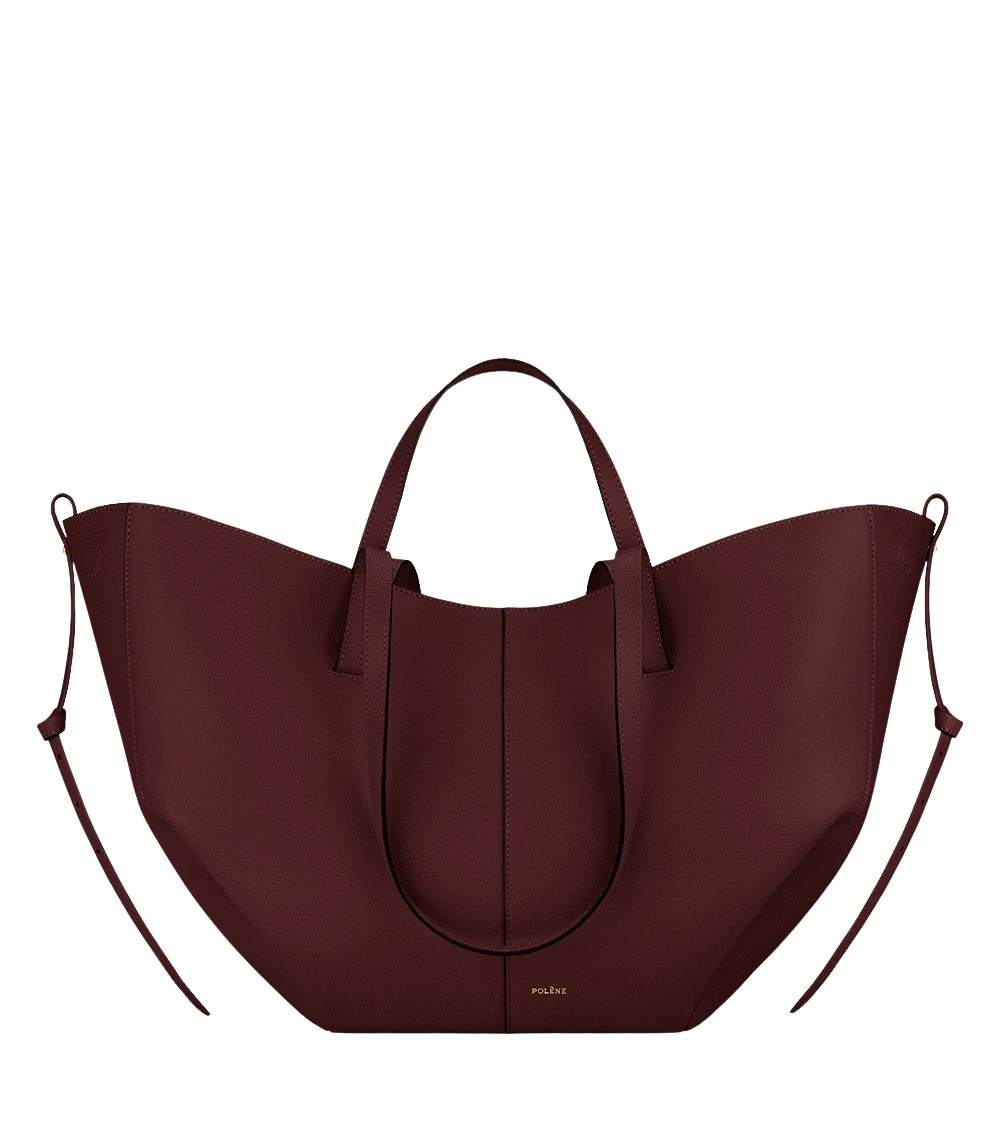 Red-Cyme-in-Black-Cherry-collection-coveti81188_nobg Polène Cyme in Black Cherry Cyme in Black Cherry - Totes & Top-Handle Bags - Parisian Luxury Leather Bag at Luxury Shoes
