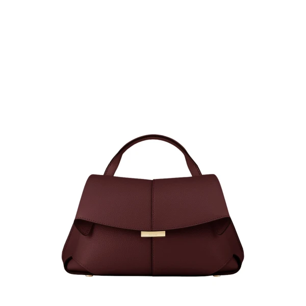 Polène Mokki Mini in Black Cherry Mokki Mini in Black Cherry - Mini Bags - Parisian Luxury Leather Bag at Luxury Shoes 
