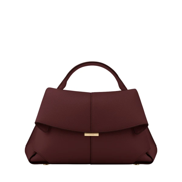 Polène Mokki in Black Cherry Mokki in Black Cherry - Shoulder & Crossbody Bags - Parisian Luxury Leather Bag at Luxury Shoes 