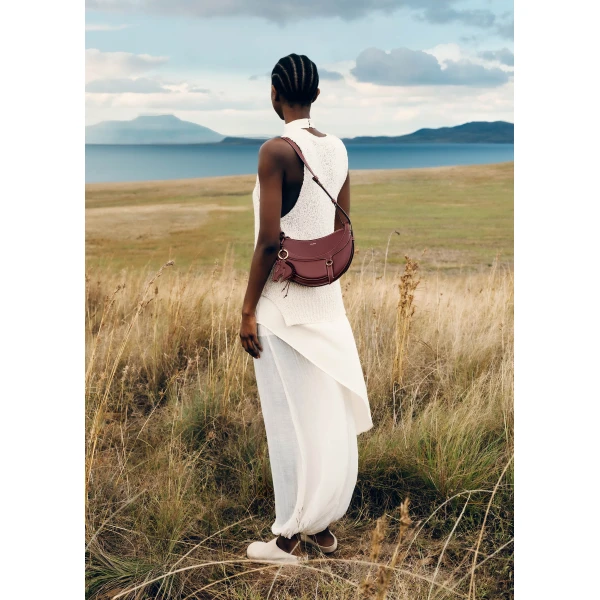 Polène Numéro Dix Galop in Black Cherry Numéro Dix Galop in Black Cherry - Shoulder & Crossbody Bags - Parisian Luxury Leather Bag at Luxury Shoes 