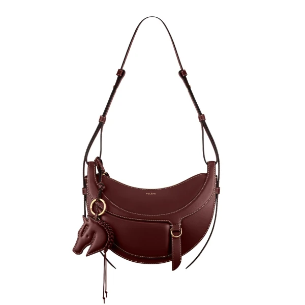 Polène Numéro Dix Galop in Black Cherry Numéro Dix Galop in Black Cherry - Shoulder & Crossbody Bags - Parisian Luxury Leather Bag at Luxury Shoes 