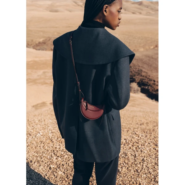 Polène Numéro Dix Micro in Black Cherry Numéro Dix Micro in Black Cherry - Mini Bags - Parisian Luxury Leather Bag at Luxury Shoes 