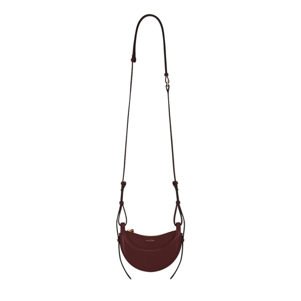 Polène Numéro Dix Micro in Black Cherry Numéro Dix Micro in Black Cherry - Mini Bags - Parisian Luxury Leather Bag at Luxury Shoes 
