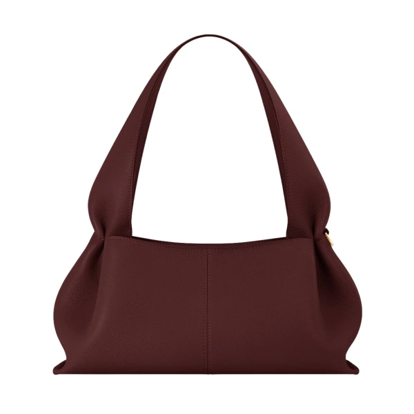 Polène Numéro Neuf East West in Black Cherry Numéro Neuf East West in Black Cherry - Shoulder & Crossbody Bags - Parisian Luxury Leather Bag at Luxury Shoes 