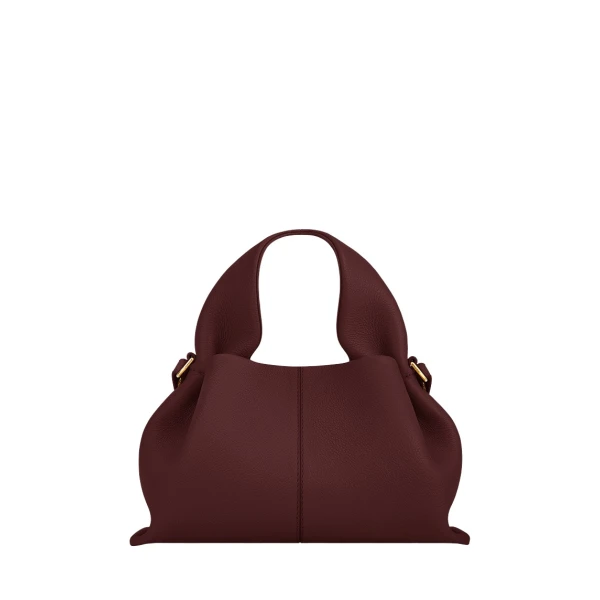 Polène Numéro Neuf Mini in Black Cherry Numéro Neuf Mini in Black Cherry - Mini Bags - Parisian Luxury Leather Bag at Luxury Shoes 