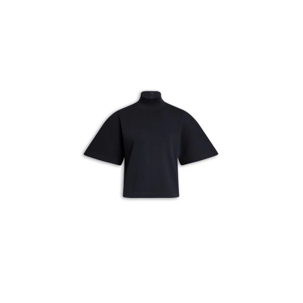 Alaïa Ribbed Cotton High Neck T Shirt - ALAÏA Tops - Laser Cut Luxury - Shop at Luxury Shoes 