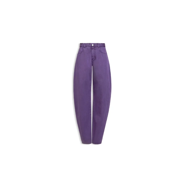 Alaïa Round Denim Pants - ALAÏA Pants - Laser Cut Luxury - Shop at Luxury Shoes 