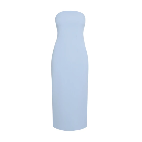 Safiyaa Aerine Midi Dress in Soft Sky - Dresses - Demi-Couture Evening Wear at Luxury Shoes 