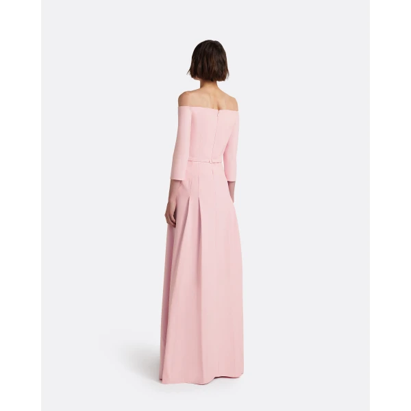 Safiyaa Amadora Long Dress in Lychee - Dresses - Demi-Couture Evening Wear at Luxury Shoes 