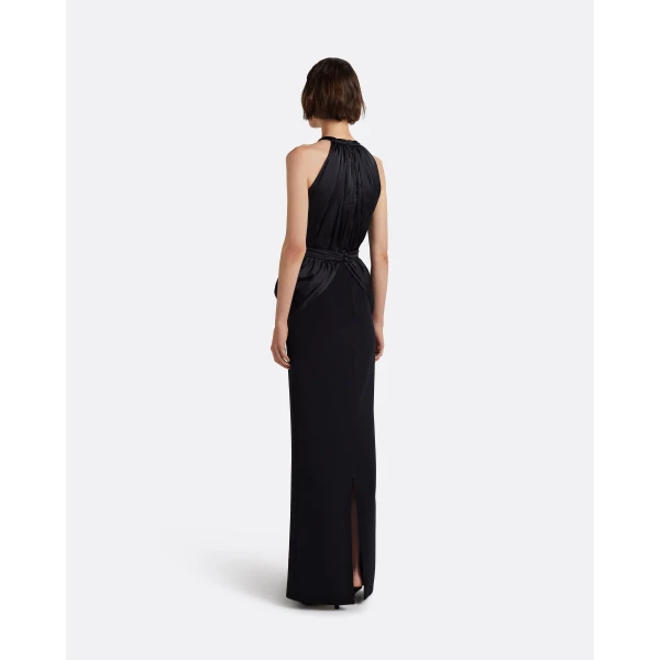 Safiyaa Amereis Long Dress in Black - Dresses - Demi-Couture Evening Wear at Luxury Shoes 