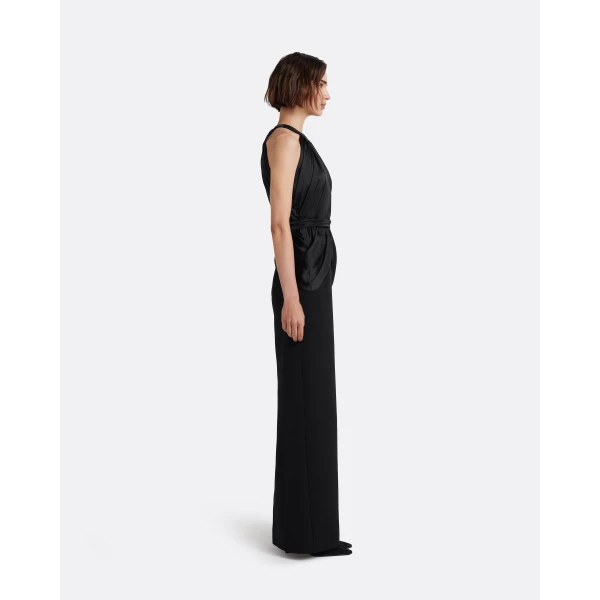 Safiyaa Amereis Long Dress in Black - Dresses - Demi-Couture Evening Wear at Luxury Shoes 