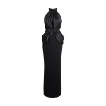 Safiyaa Amereis Long Dress in Black - Dresses - Demi-Couture Evening Wear at Luxury Shoes 