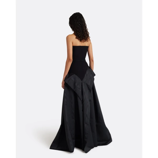 Safiyaa Anneline Long Dress in Black - Dresses - Demi-Couture Evening Wear at Luxury Shoes 