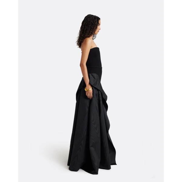 Safiyaa Anneline Long Dress in Black - Dresses - Demi-Couture Evening Wear at Luxury Shoes 