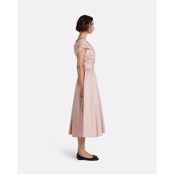Safiyaa Appolline Midi Dress in Soft Pink - Dresses - Demi-Couture Evening Wear at Luxury Shoes 