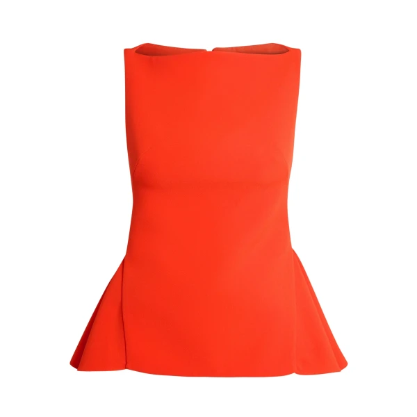 Safiyaa Ashlyn Top in Apple Red - Tops - Demi-Couture Evening Wear at Luxury Shoes 
