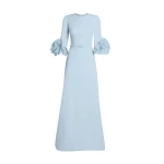 Safiyaa Belen Long Dress in Pale Blue - Dresses - Demi-Couture Evening Wear at Luxury Shoes 