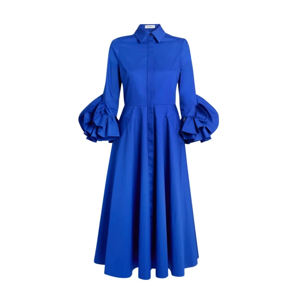 Safiyaa Belisse Midi Dress in Marrakech - Dresses - Demi-Couture Evening Wear at Luxury Shoes 