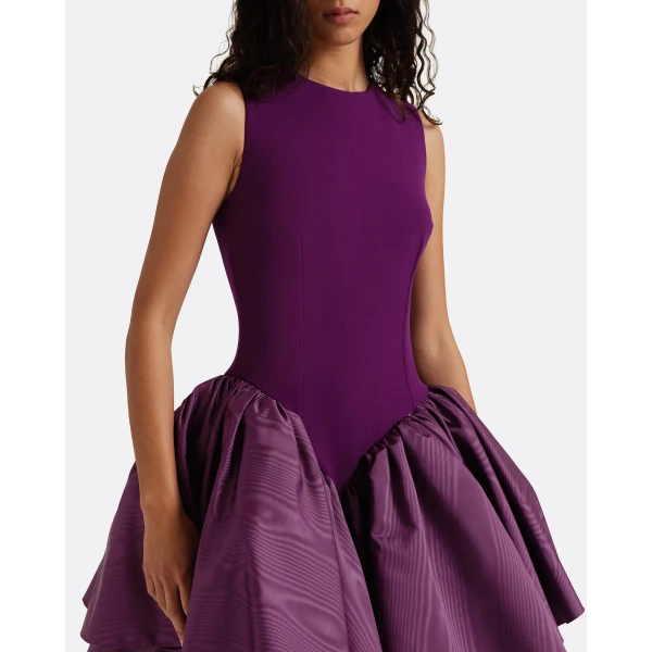 Safiyaa Camille Mini Dress in Currant - Dresses - Demi-Couture Evening Wear at Luxury Shoes 