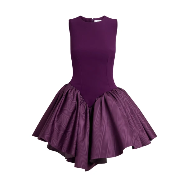 Safiyaa Camille Mini Dress in Currant - Dresses - Demi-Couture Evening Wear at Luxury Shoes 