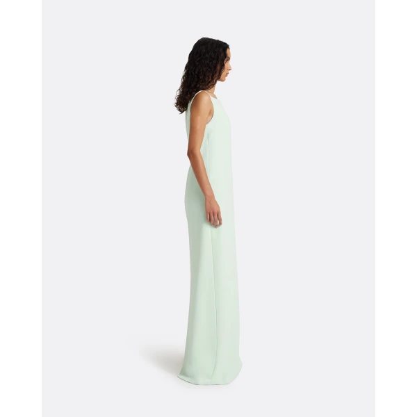 Safiyaa Cielle Long Dress in Sea Glass - Dresses - Demi-Couture Evening Wear at Luxury Shoes 