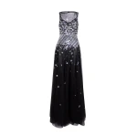 Safiyaa Dixie Long Dress in Black - Dresses - Demi-Couture Evening Wear at Luxury Shoes 