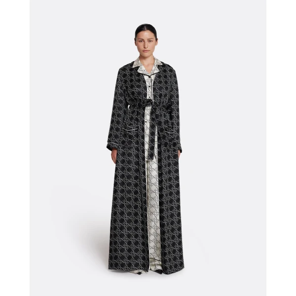Safiyaa Fiorella Jacket in Ecru on Black - Jackets - Demi-Couture Evening Wear at Luxury Shoes 