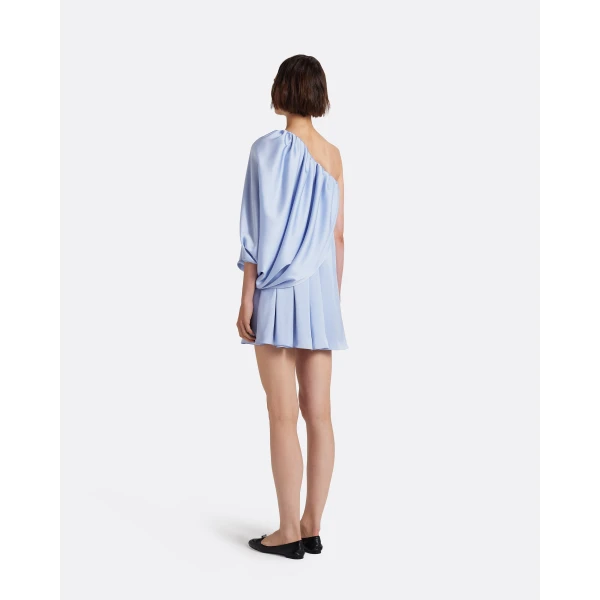 Safiyaa Flourine Mini Dress in Soft Sky - Dresses - Demi-Couture Evening Wear at Luxury Shoes 