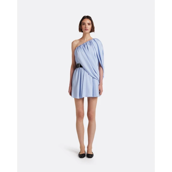 Safiyaa Flourine Mini Dress in Soft Sky - Dresses - Demi-Couture Evening Wear at Luxury Shoes 