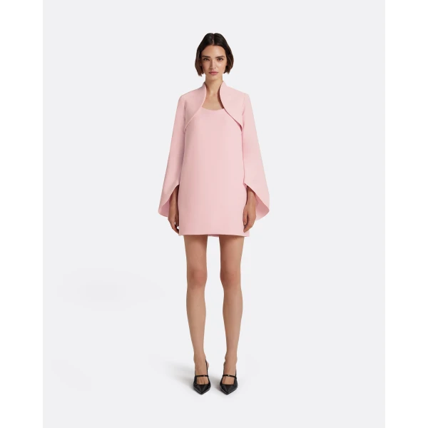 Safiyaa Fran Harness with Areli Mini Dress in Lychee - Dresses - Demi-Couture Evening Wear at Luxury Shoes 