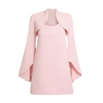 Safiyaa Fran Harness with Areli Mini Dress in Lychee - Dresses - Demi-Couture Evening Wear at Luxury Shoes 