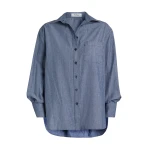 Safiyaa Giada Shirt in Blue Blend - Tops - Demi-Couture Evening Wear at Luxury Shoes 