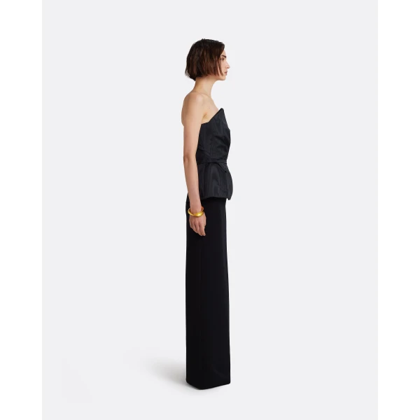 Safiyaa Kasia Long Dress in Black - Dresses - Demi-Couture Evening Wear at Luxury Shoes 