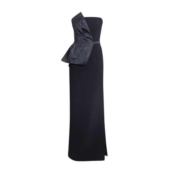 Safiyaa Kasia Long Dress in Black - Dresses - Demi-Couture Evening Wear at Luxury Shoes 