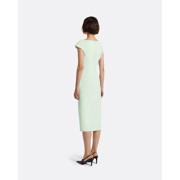 Safiyaa Klea Midi Dress in Sea glass - Dresses - Demi-Couture Evening Wear at Luxury Shoes 