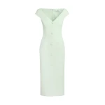 Safiyaa Klea Midi Dress in Sea glass - Dresses - Demi-Couture Evening Wear at Luxury Shoes 