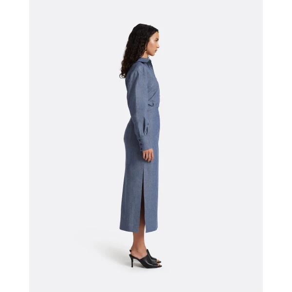 Safiyaa Kyoto Skirt in Blue Blend - Skirts - Demi-Couture Evening Wear at Luxury Shoes 