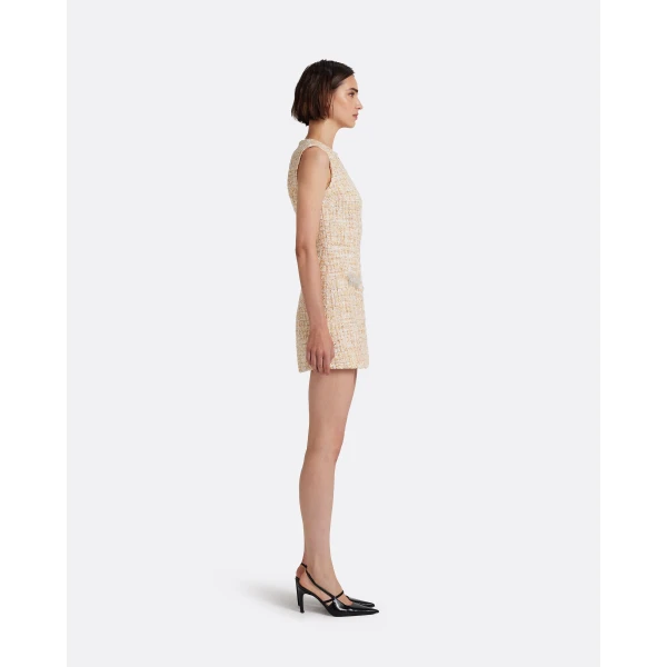 Safiyaa Laurette Mini Dress in Tweed - Dresses - Demi-Couture Evening Wear at Luxury Shoes 