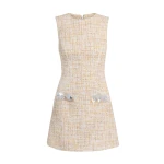 Safiyaa Laurette Mini Dress in Tweed - Dresses - Demi-Couture Evening Wear at Luxury Shoes 