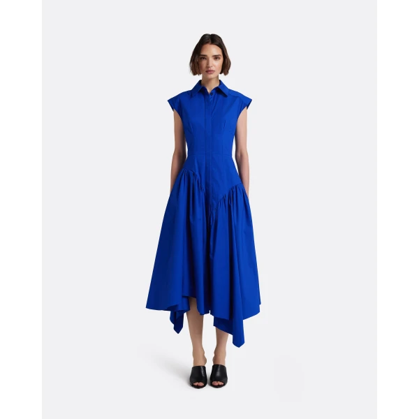 Safiyaa Ludavine Midi Dress in Marrakech - Dresses - Demi-Couture Evening Wear at Luxury Shoes 