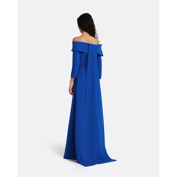 Safiyaa Lunelle Long Dress in Marrakech - Dresses - Demi-Couture Evening Wear at Luxury Shoes 
