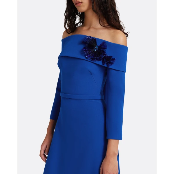 Safiyaa Lunelle Long Dress in Marrakech - Dresses - Demi-Couture Evening Wear at Luxury Shoes 