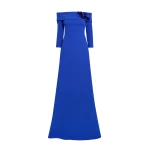 Safiyaa Lunelle Long Dress in Marrakech - Dresses - Demi-Couture Evening Wear at Luxury Shoes 