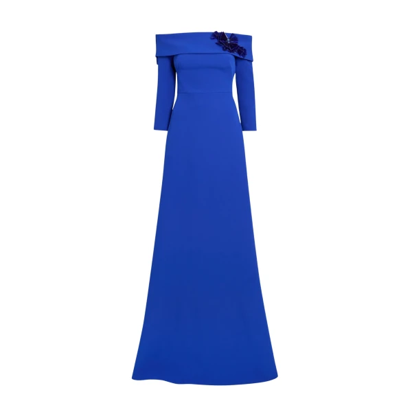 Safiyaa Lunelle Long Dress in Marrakech - Dresses - Demi-Couture Evening Wear at Luxury Shoes 