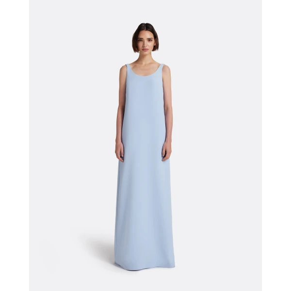 Safiyaa Maddison Long Dress in Soft Sky - Dresses - Demi-Couture Evening Wear at Luxury Shoes 