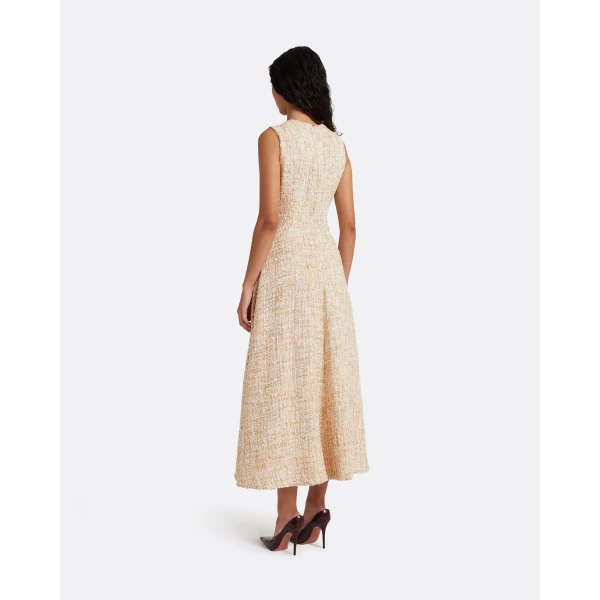 Safiyaa Maisie Midi Dress in Tweed - Dresses - Demi-Couture Evening Wear at Luxury Shoes 